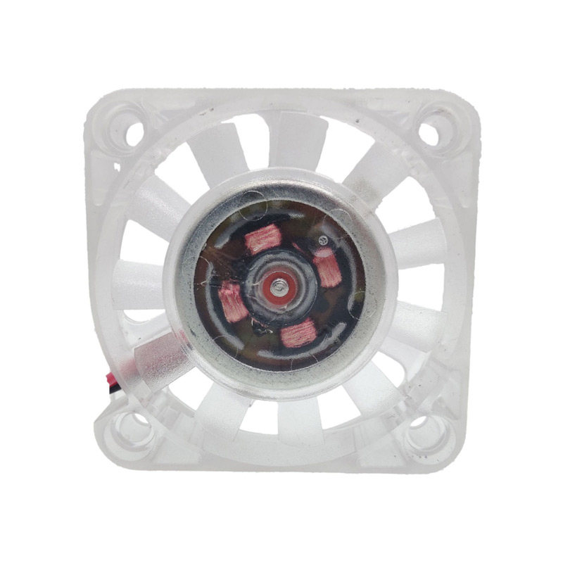 5v4010 transparent fan with lamp directly supplied by manufacturer
