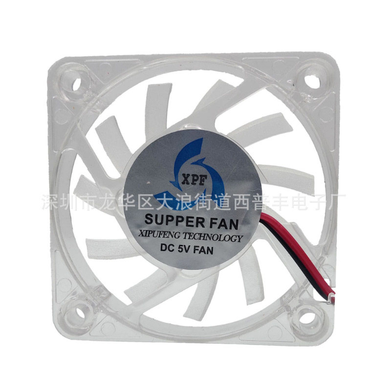 Factory direct sale 5v6012 transparent belt lamp cooling fan notebook cooling pad fan large air volume silent fan