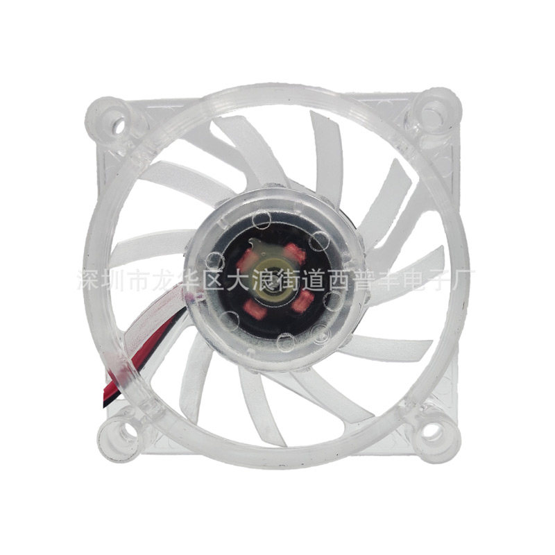 Factory direct sale 6012 cooling fan transparent belt lamp fan large air volume low noise notebook heat sink fan