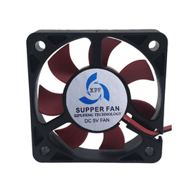 Factory direct sale 5010 cooling fan red seven leaves cool fan 5V large air volume low noise power cooling fan